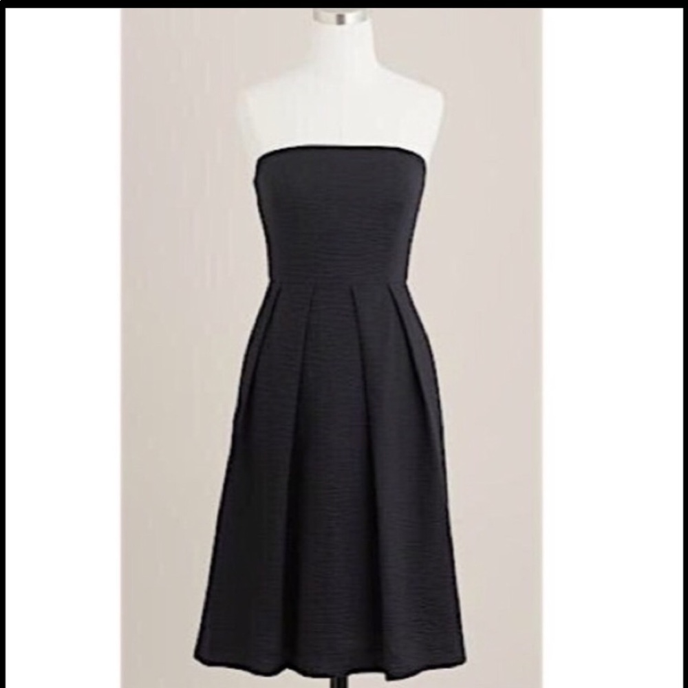 J Crew Lorelei Embossed Dress- Black